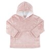 FBR305-DP-612: Dusty Pink Floral Embossed Hooded Robe (6-12 Months)